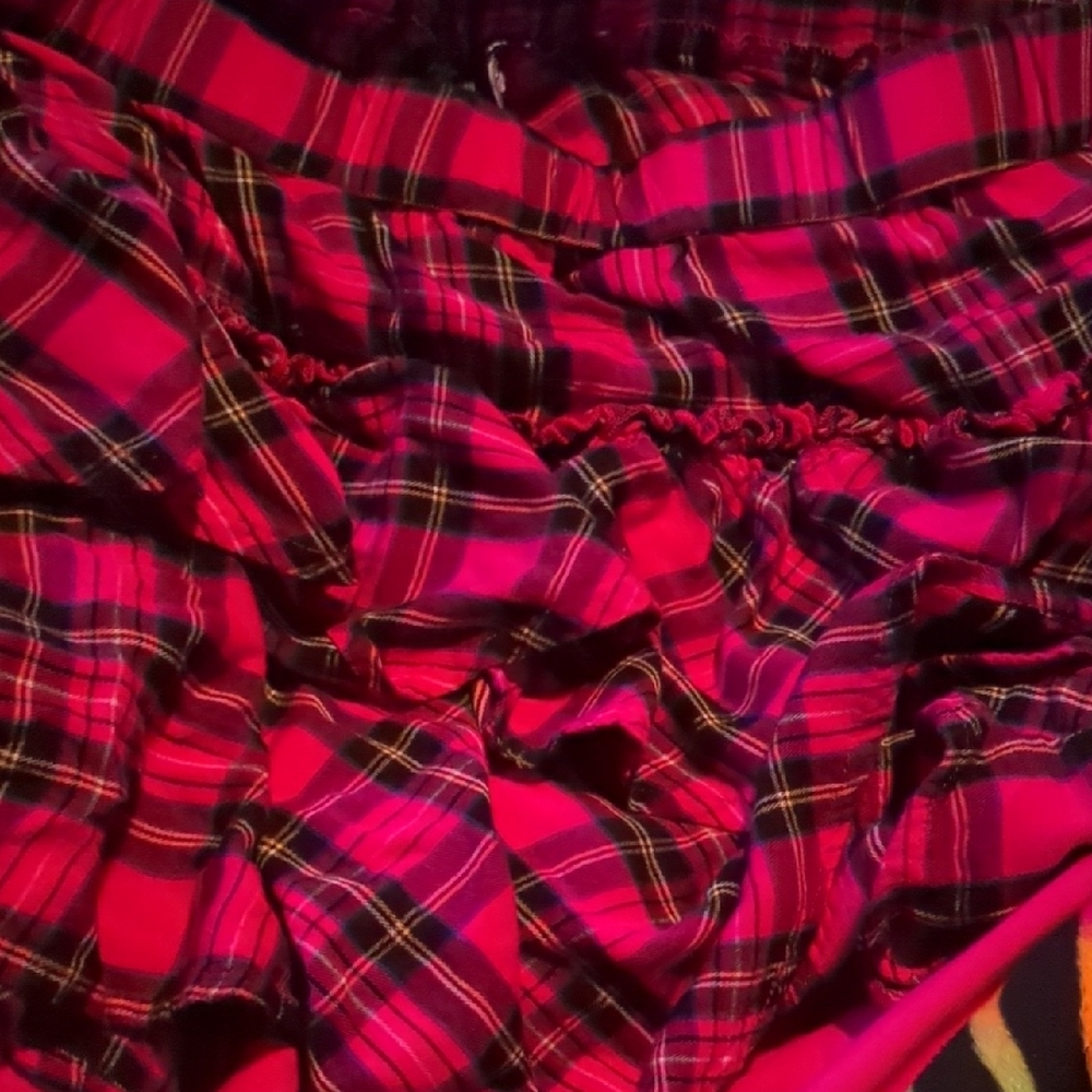 Hot Topic Vibrant Plaid A-Line Skirt